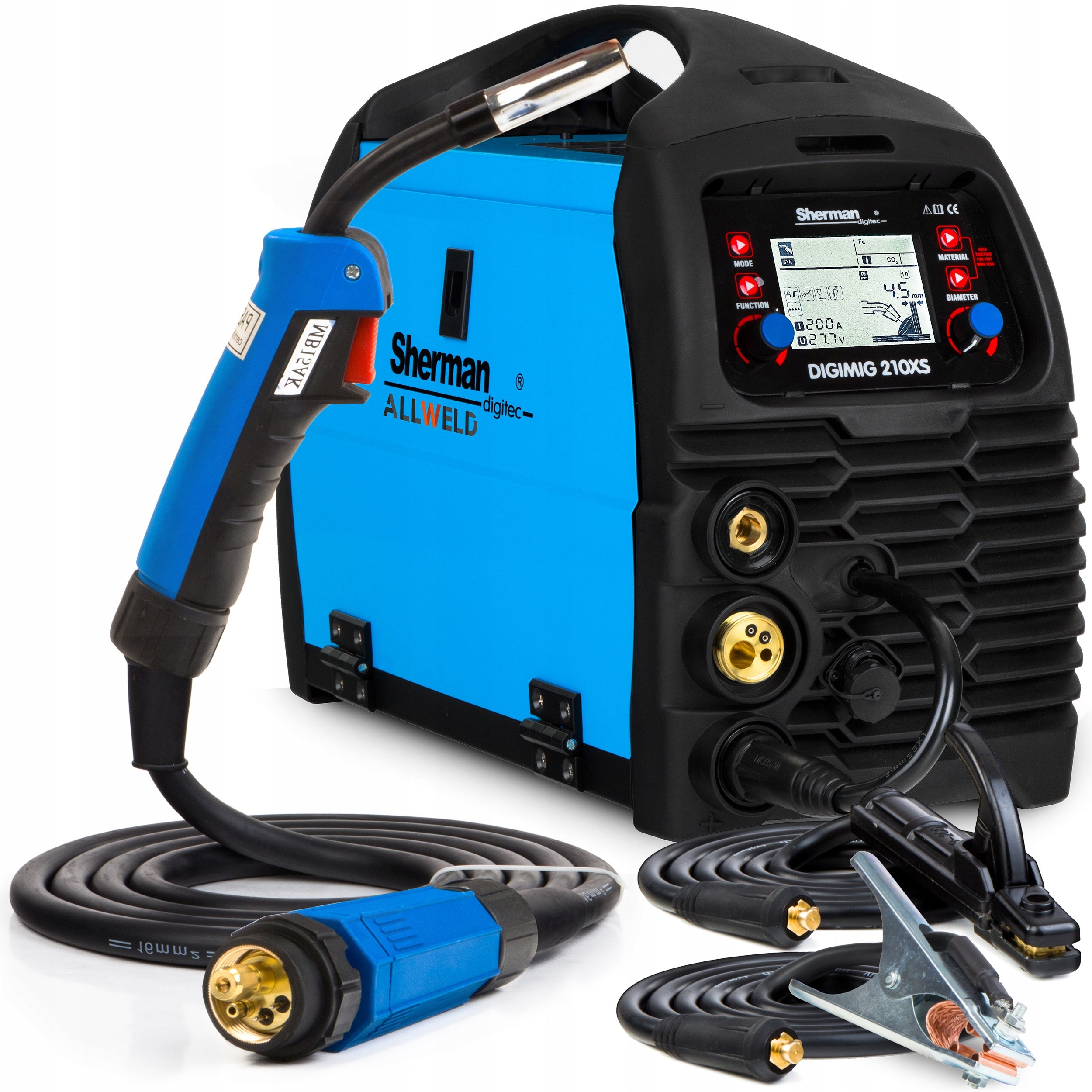 Invertorová Svářečka Sherman Mig 210XS Mag Mma Tig Hliník Synergie 200A
