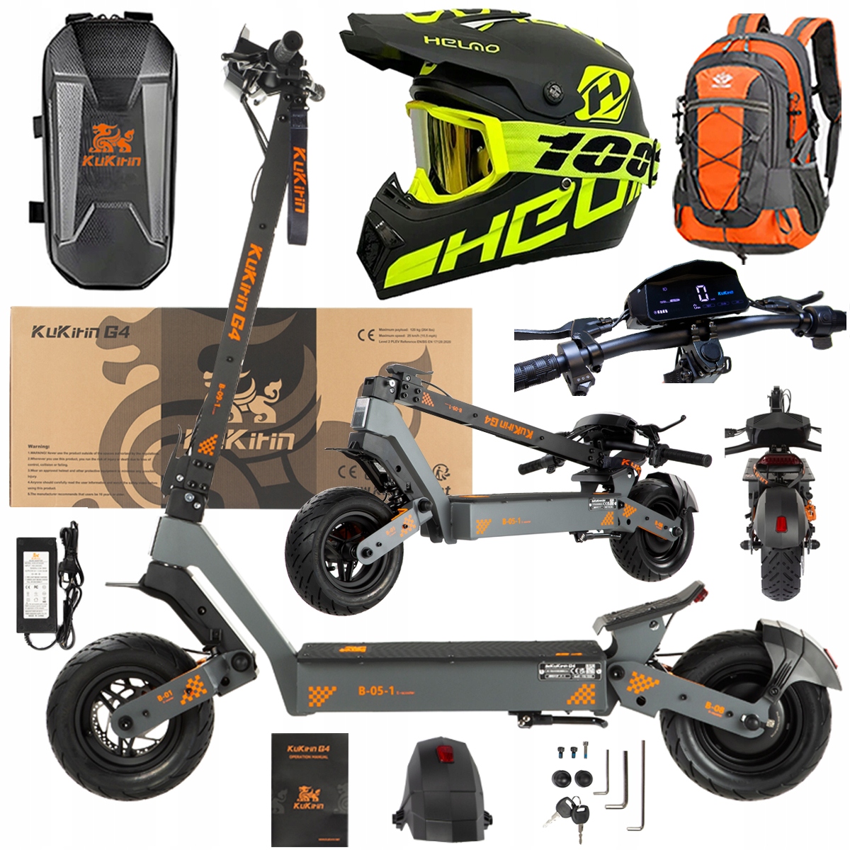 KuKirin G4 Skládací elektrická vozidla 2000W 70KM/H 60V 20Ah 75km Dárek