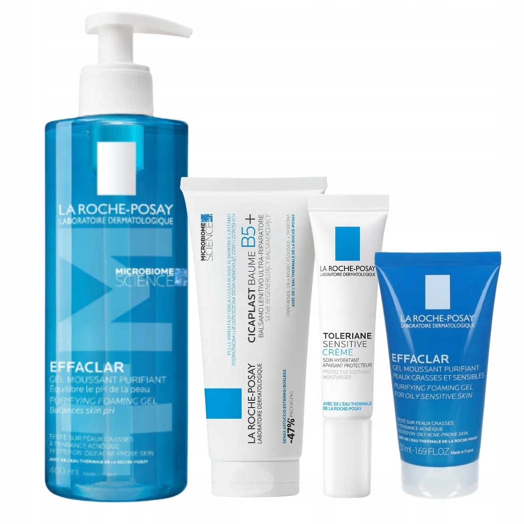 La Roche-Posay Effaclar Żel oczyszczający 400ml Cicaplast Baume B5+ 100ml