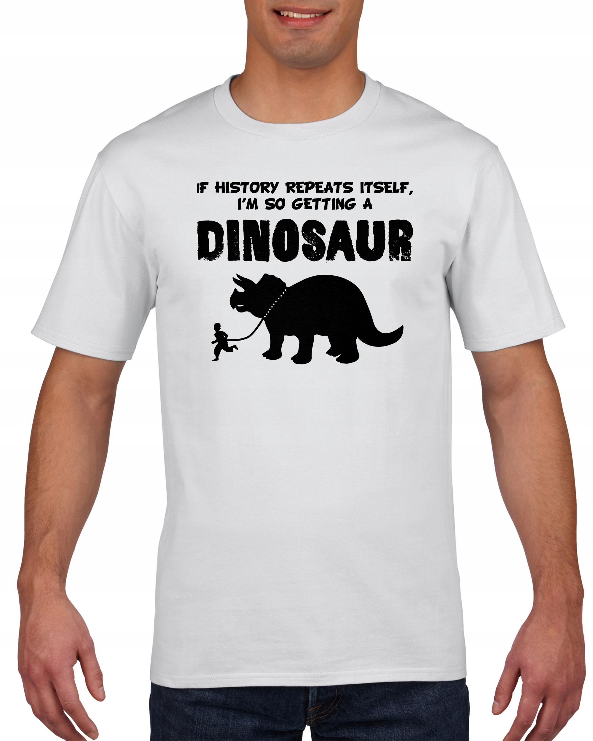 

Koszulka męska Chcę Dinozaura S