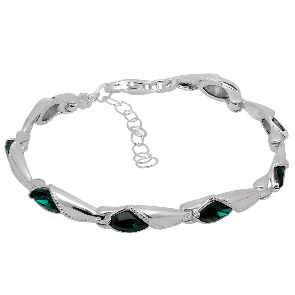 Bransoletka srebrna 17-21cm swarovski 925