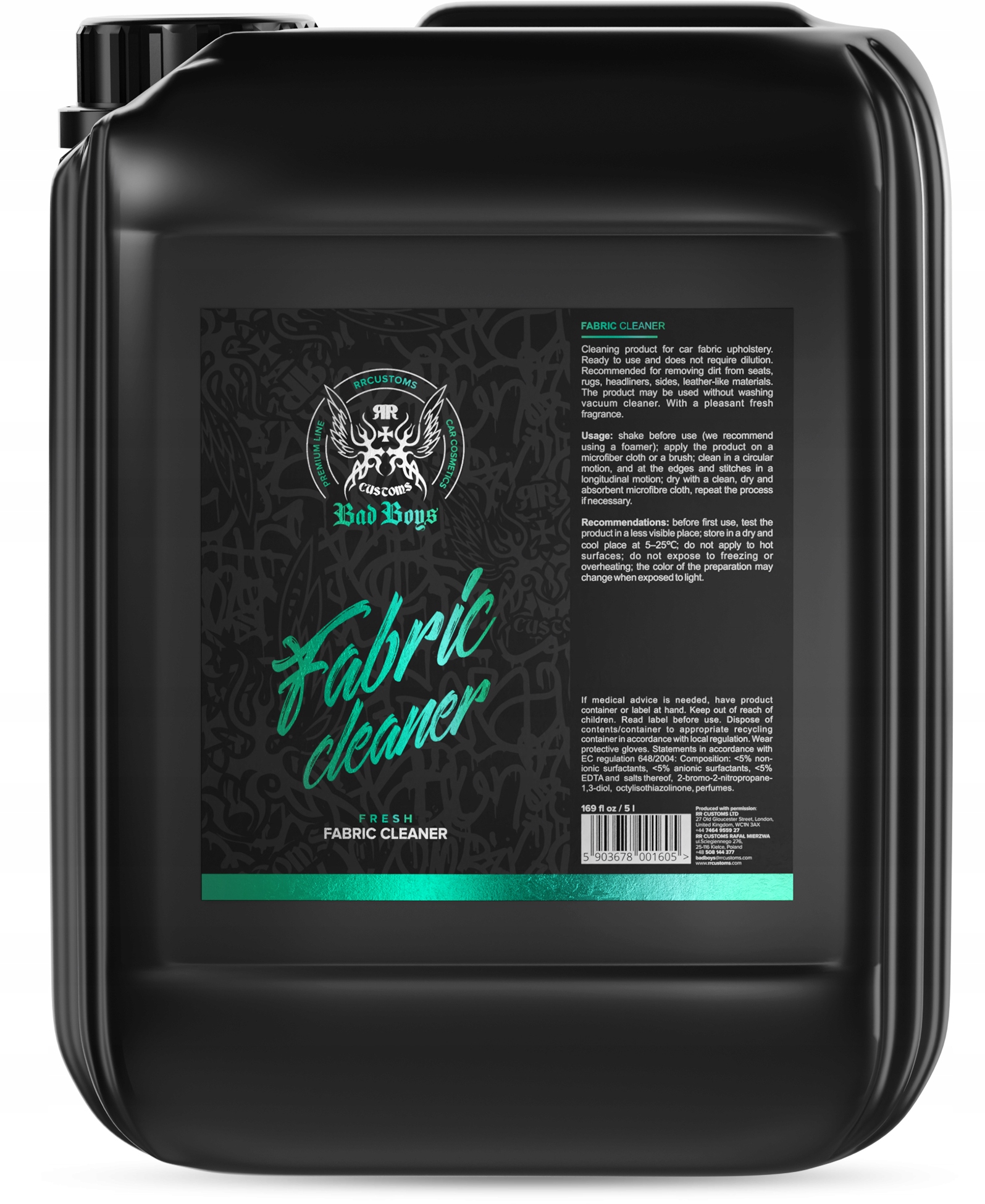 

Rrc Bad Boys Fabric Cleaner 5L Czyści Tapicerkę