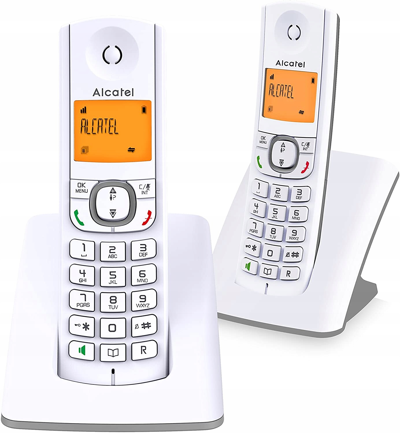 Telefon Alcatel F530 Duo 2 słuchawki biały szary Dect głośnomówiący ekran