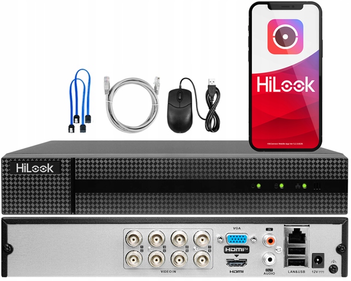 Rekordér Xvr Ahd Tvi CVI DVR-208G-K1 8kanálový až 2MPx Hilook Od Hikvision