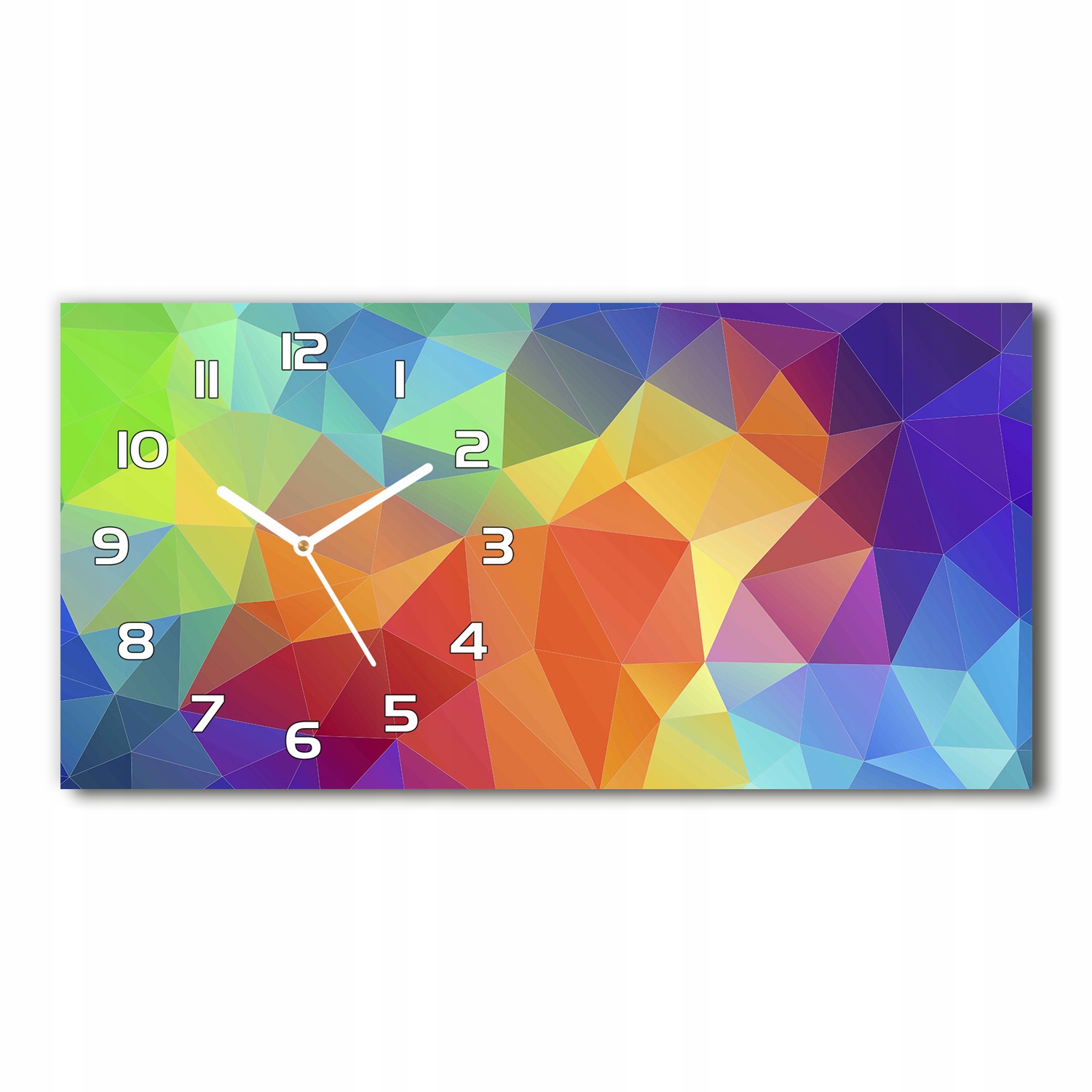 

Szklany zegar na ścianę Geometryczne tło 60x30 cm