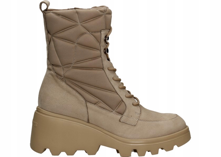 Wonders Boty G-7004 38 Silver Nubuk Taupe Acolchado