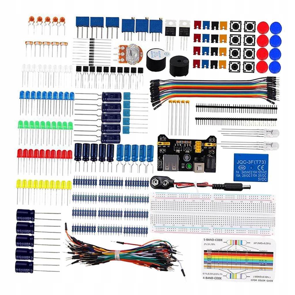 Стартовый комплект Acituna Basic Electronics, макетная плата, брошюра, резисторы