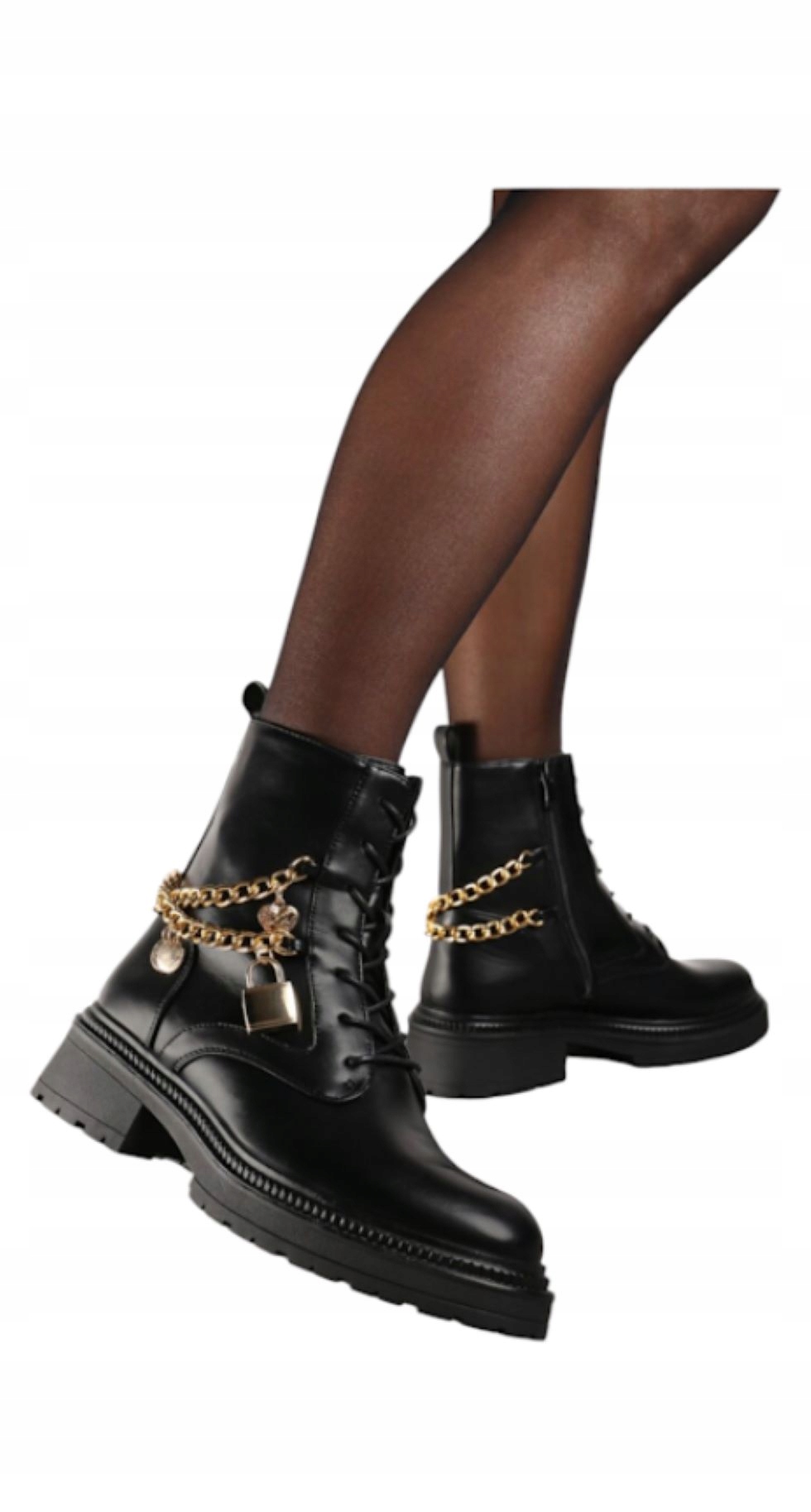 Dámské Kotníkové Boty Workery Kožené na platformě Vysoké Černé 37