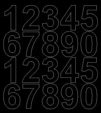 Cyfry samoprzylepne 5 cm naklejki czarne matowe