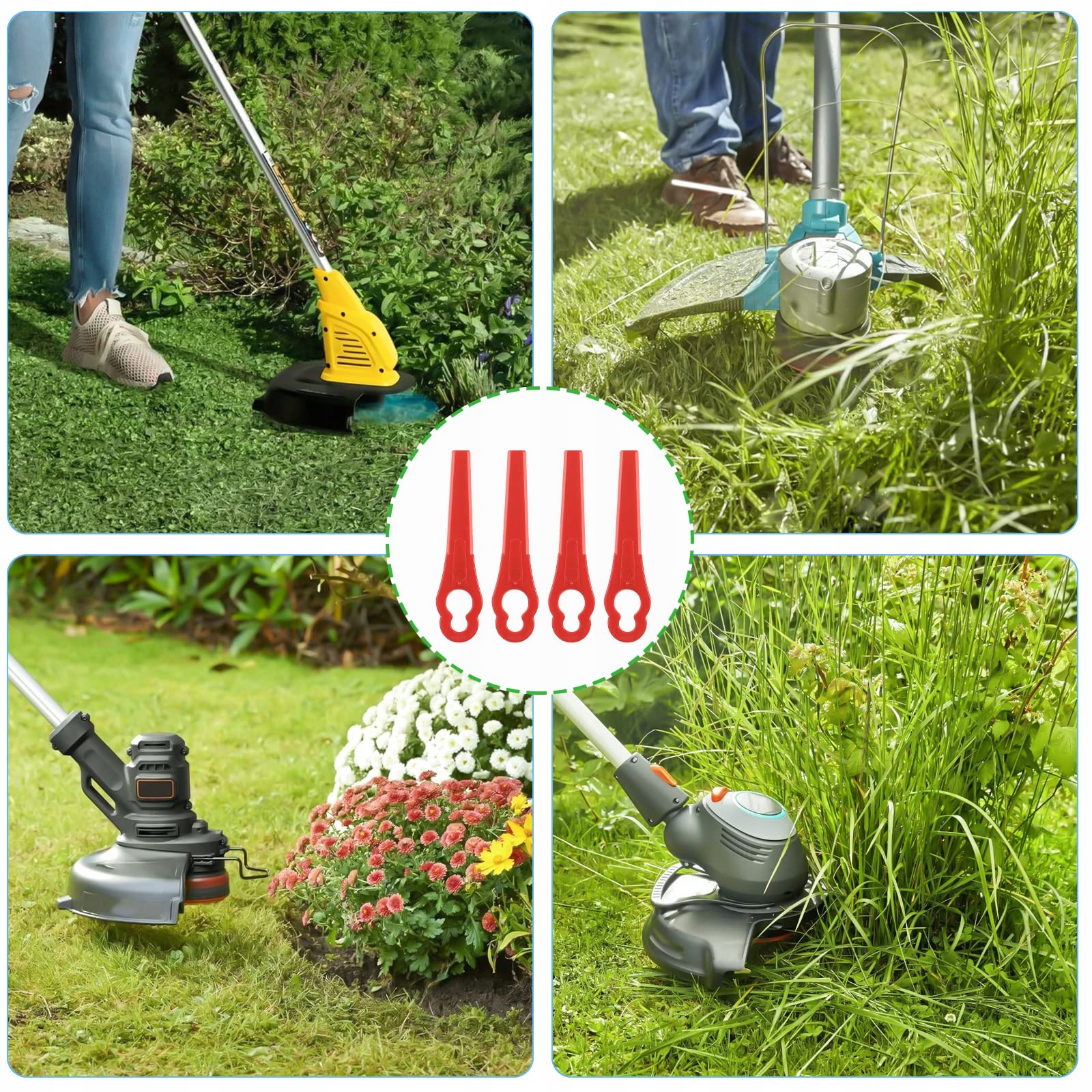 ZESTAW 100 szt Ostrza do Podkaszarek Einhell Rodzaj kosa