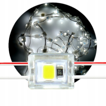 

moduł Mikro led 12V DC 0,1W biały zimny 6500K