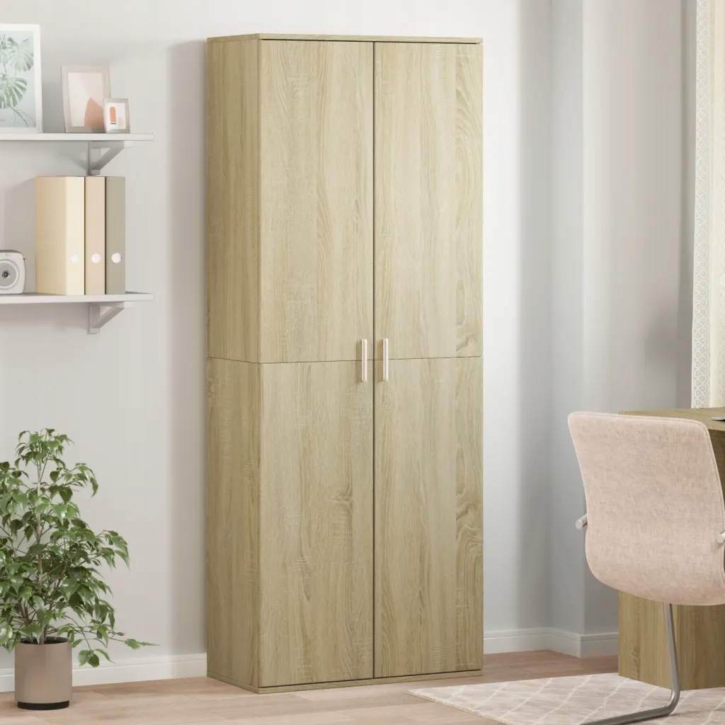 Skříň highboard dub sonoma 70 x 35 x 180 cm kompozitní dřevo Hnědá 3276660