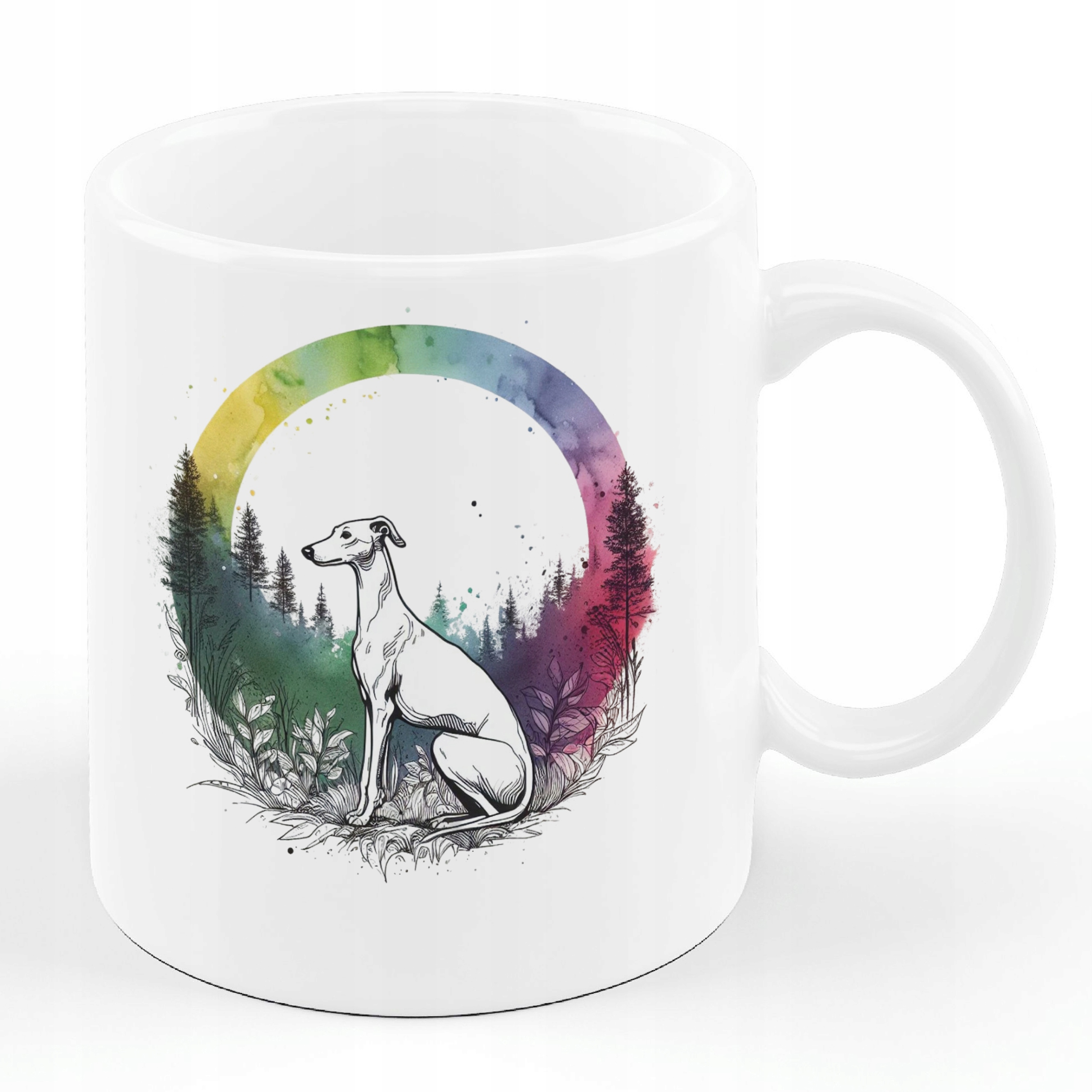 Kubek Pies Whippet ceramika 330 ml