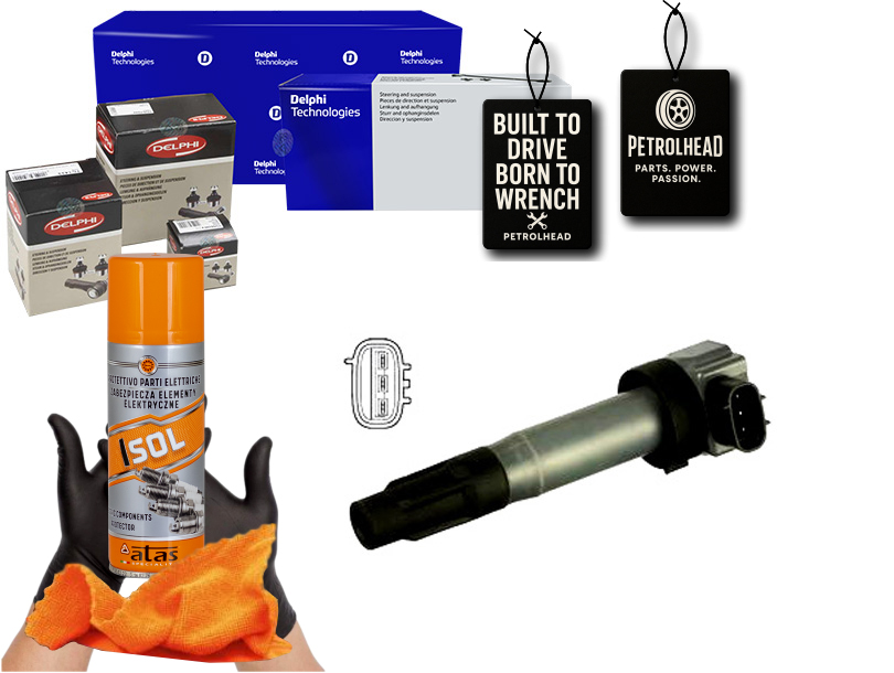 Zapalovací Cívka Fiat Sedici 1,6 06- Delphi #Petrolhead Pro+ Kit4