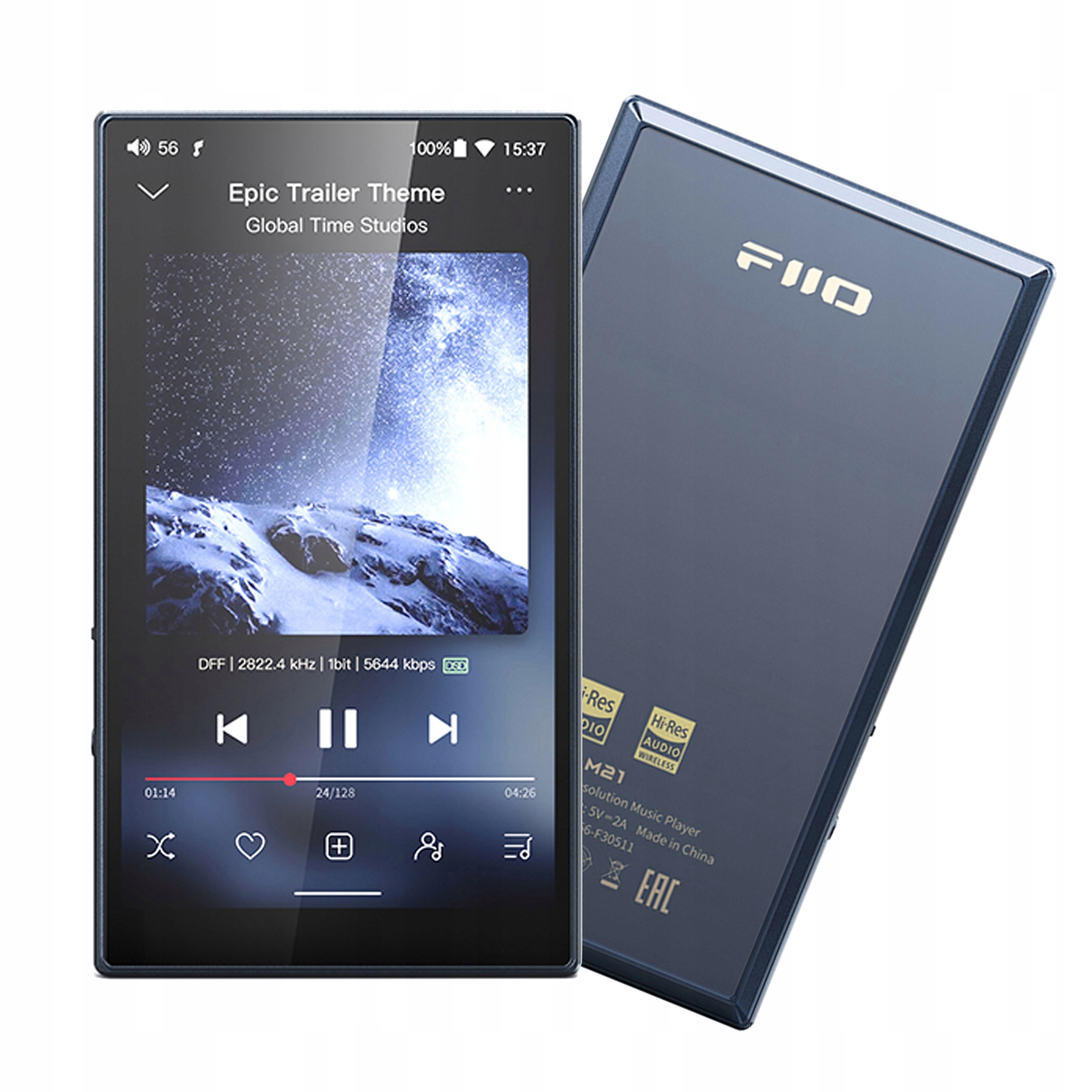 Fiio M21 Przenośny Odtwarzacz Muzyczny Dap Hi-res Android 13 Bluetooth 5.0