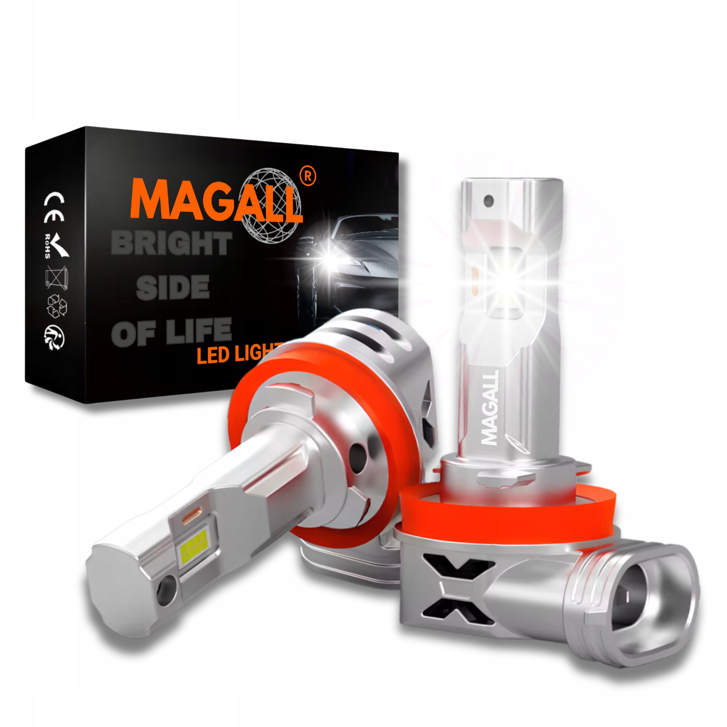 Žárovky H11 Led Magall X Pro 1 Až 1 Bílé Světlo 5500K 70W 12V 16000 LM