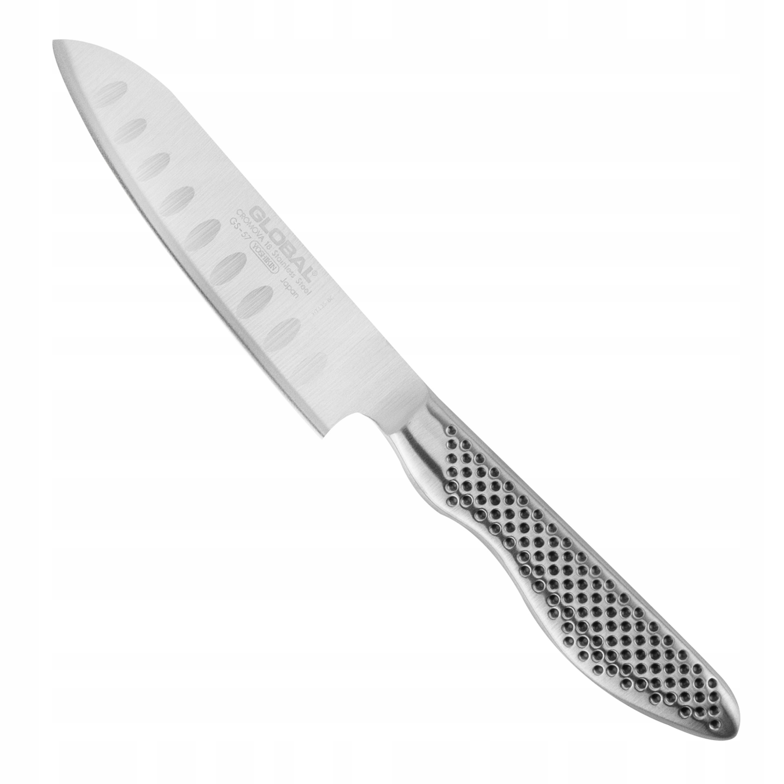 Nôž Mini Santoku 11 cm Drážkovaný Global Gs-57 univerzálny