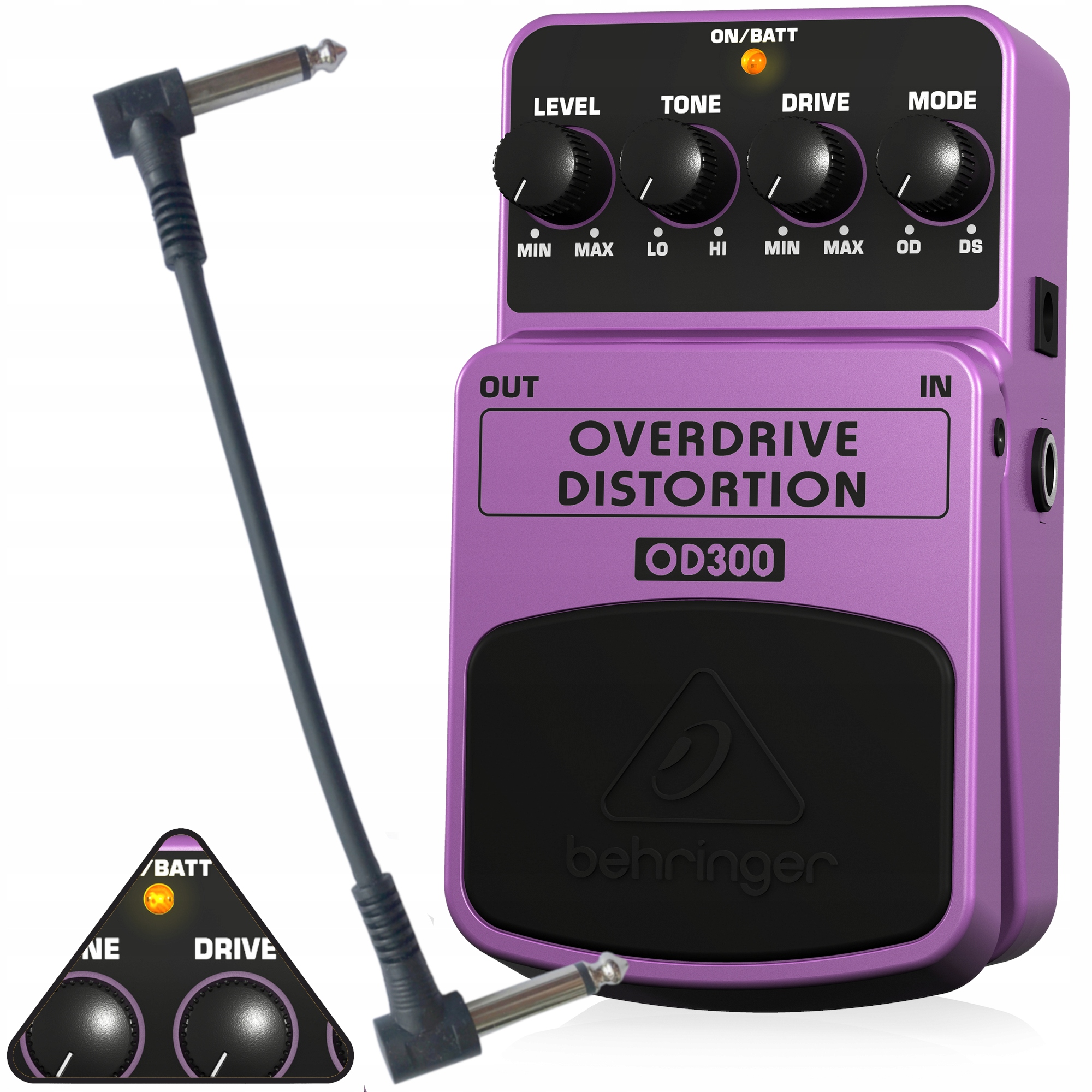 OD300 Overdrive Distortion Efekt podłog gitarowy przester Behringer + KABEL