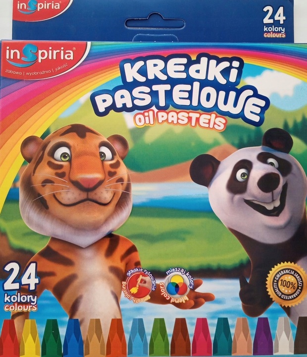 kredki 24szt PASTELOWE INSPIRIA 6580 — 2
