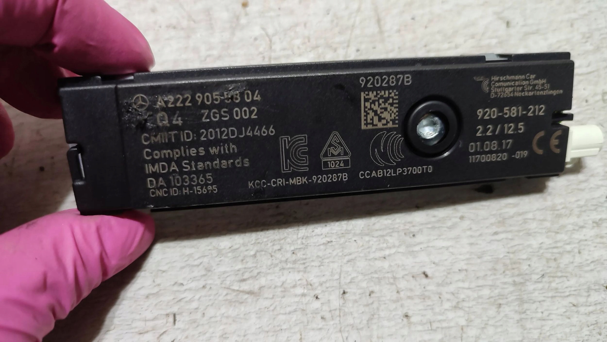 Mercedes-Benz A W176 2017 amplifier Anteny
