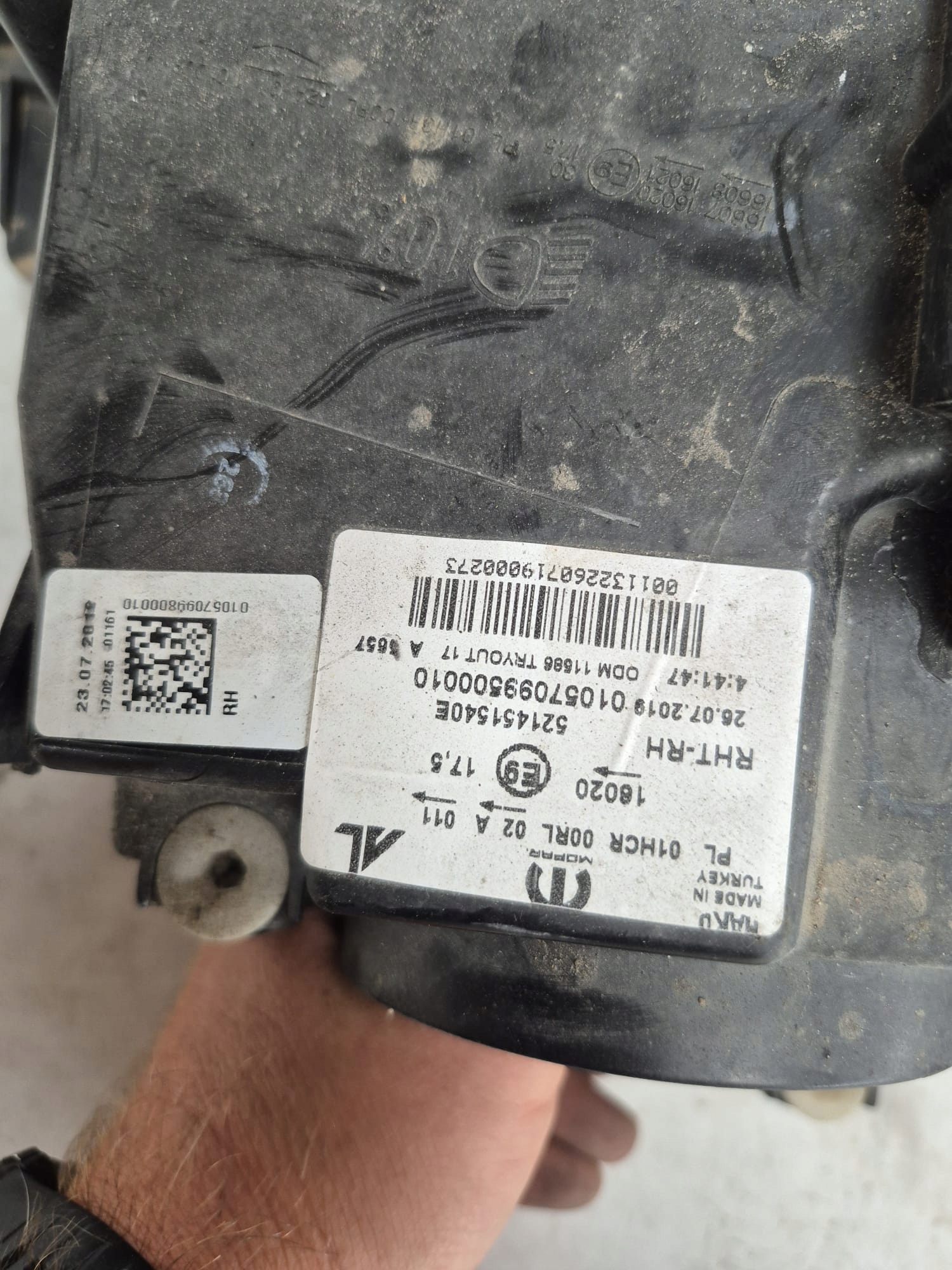 FIAT TIPO II 2 15- light right front front lens 521451540E