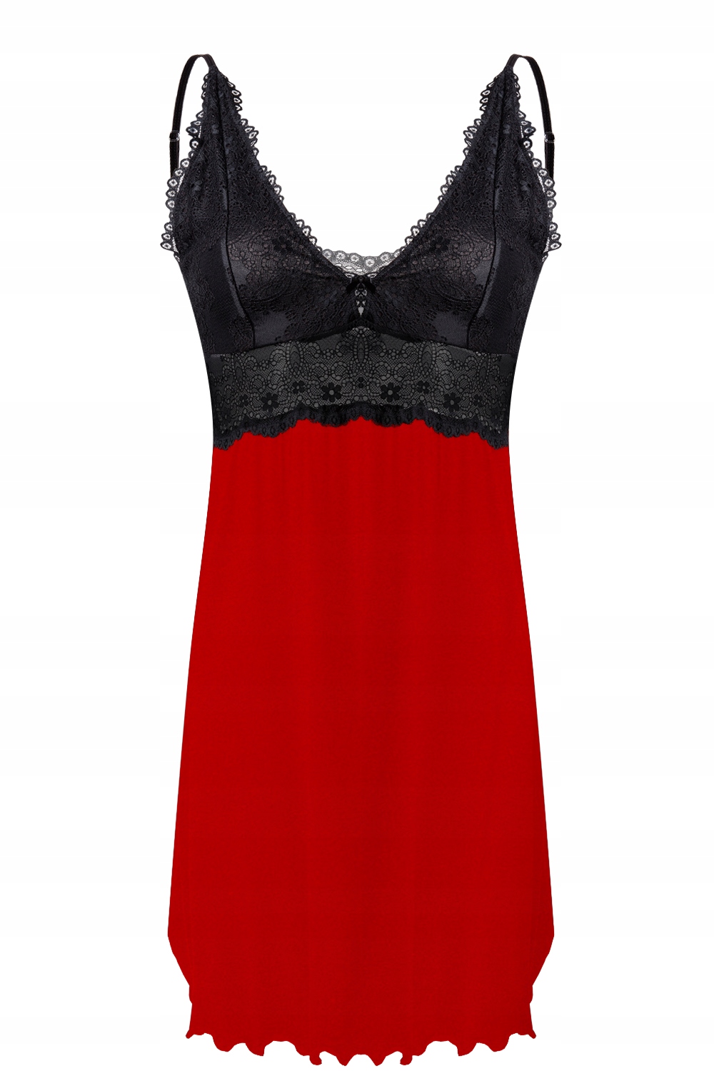 DKaren Cindy Koszulka Nocna z Wiskozy Czerwony XL Kolor czerwony