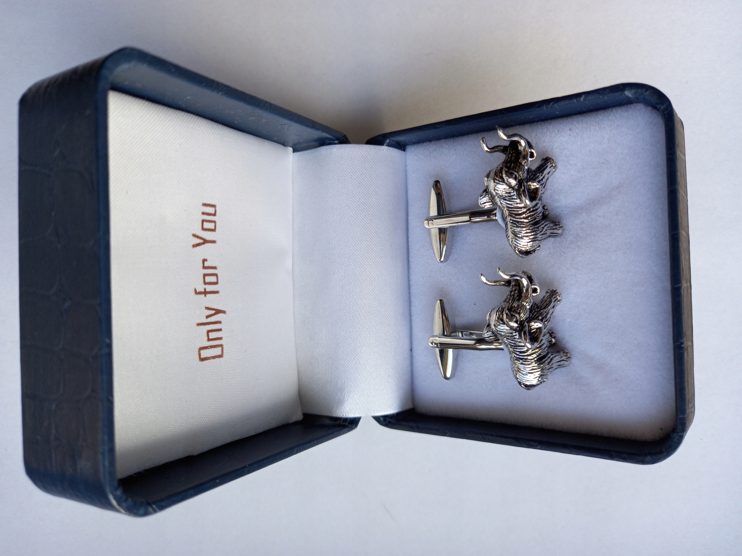 Stříbrné manžetové knoflíčky Exciting Slon Mamut