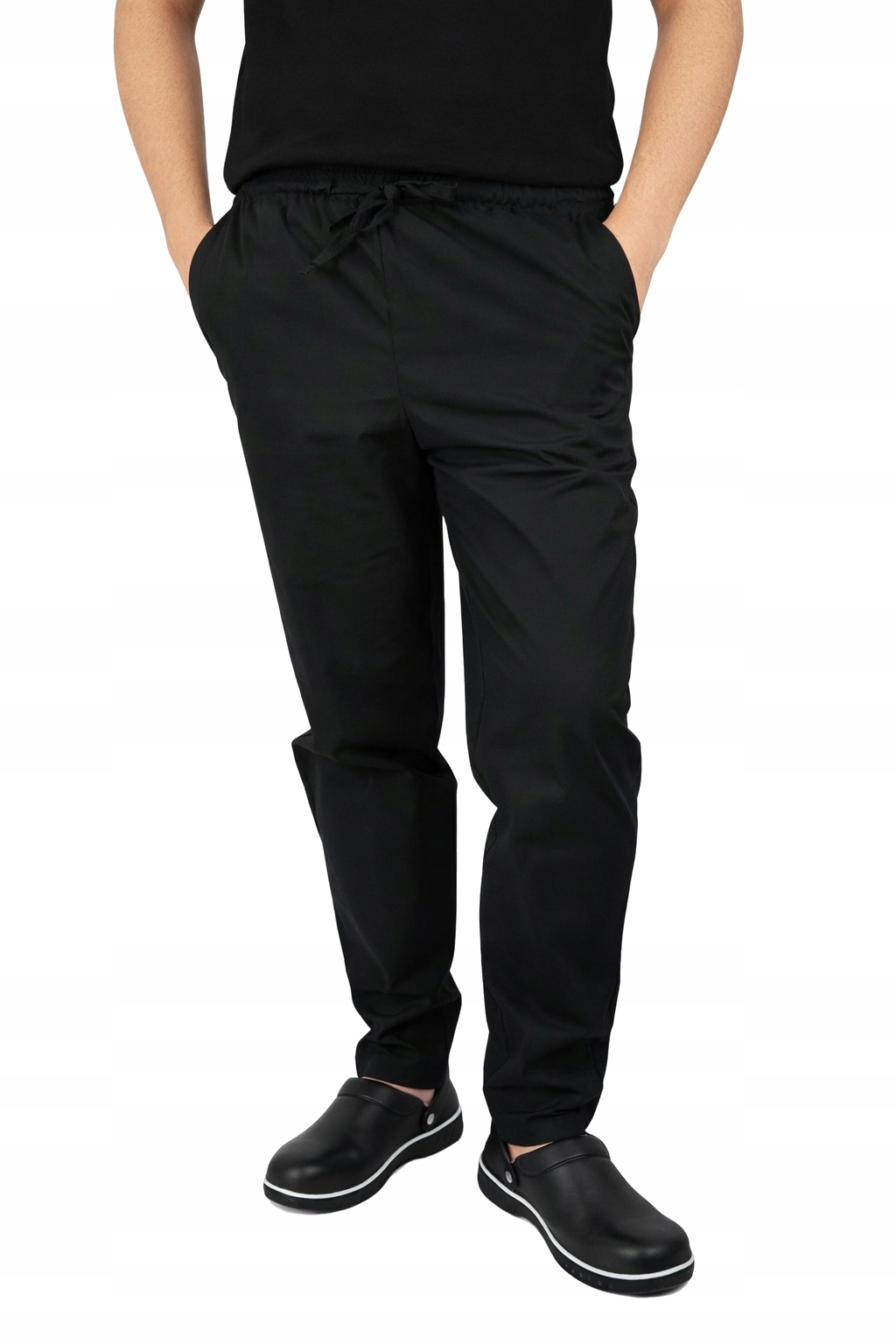 Spodnie kucharskie szefa kuchni czarne roz.XL