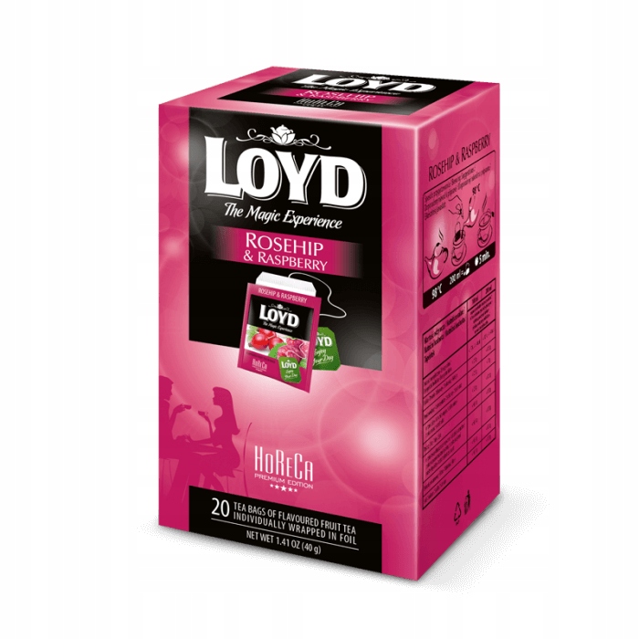 Herbata LOYD Rosehip & Raspberry 20 torebek