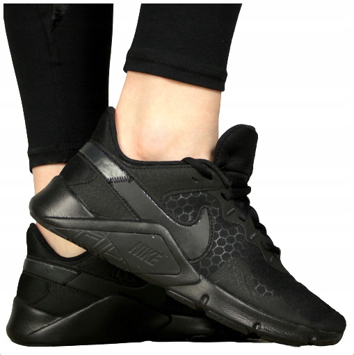 damskie buty Nike do biegania Czarne na siłownię sportowe