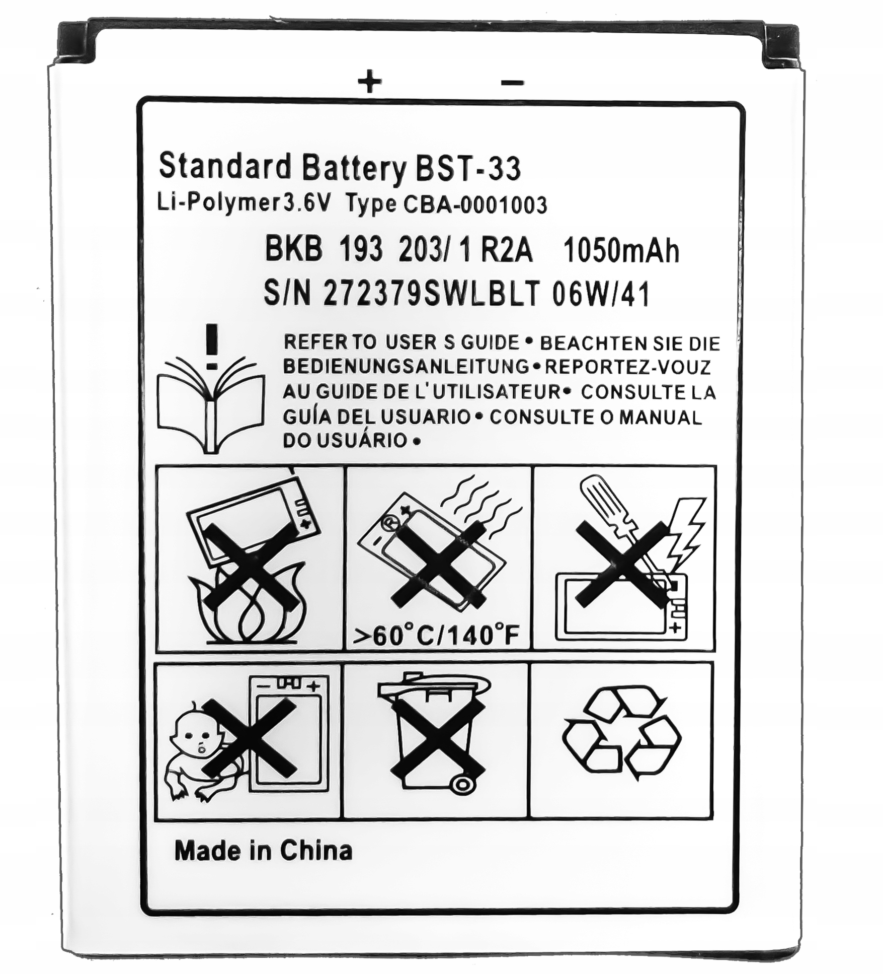 Baterie Akumulátor 1050 mAh pro Sony Ericsson T700, W300i, W302, W595, W610i