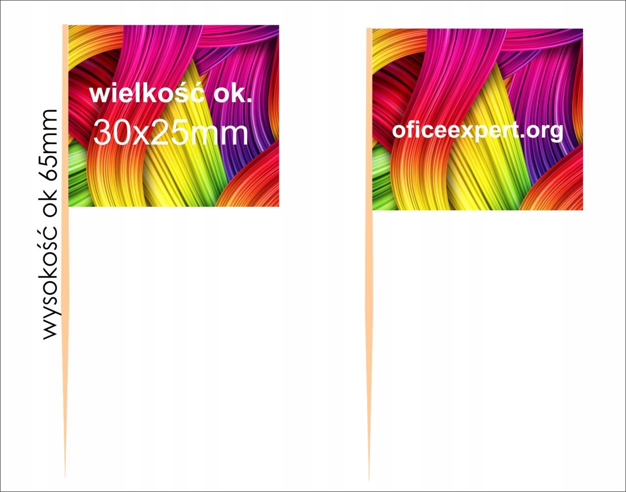 

Wykałaczki reklamowe Chorągiewki Flagi z logo 200