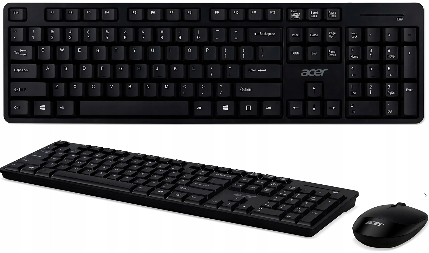 Zestaw bezprzewodowy Acer Combo 100 Klawiatura Mysz Czarna