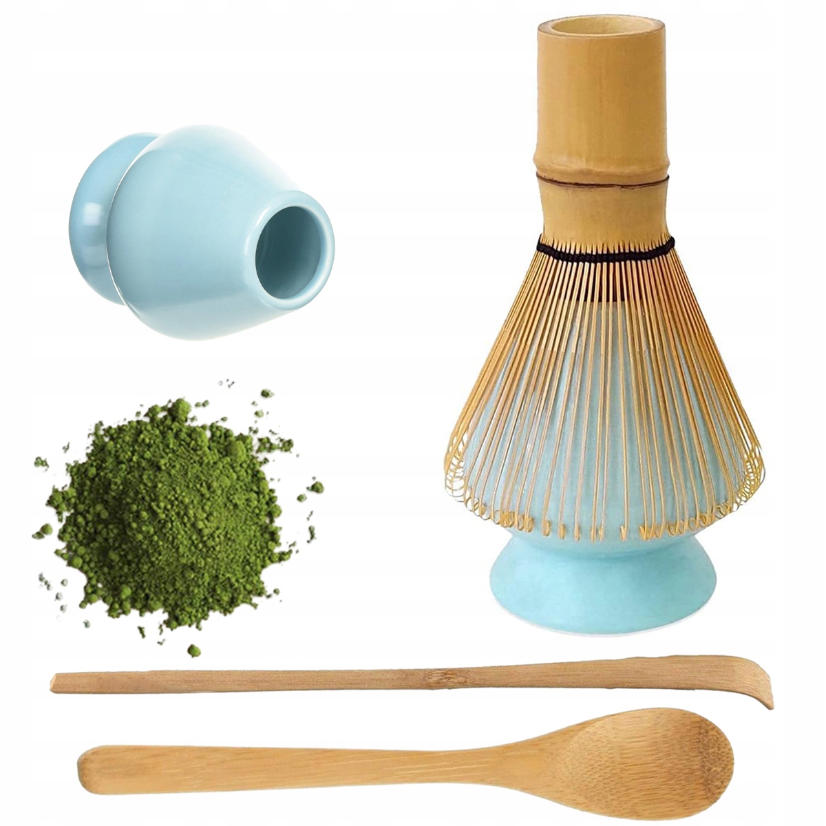 Levně Ideální Dárek K Čaji Matcha Bambusová Akcesoria A Stojan 4V1