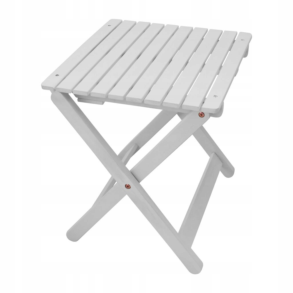 Dřevěný grilovací stolek 45x40x45 cm bílá akácie