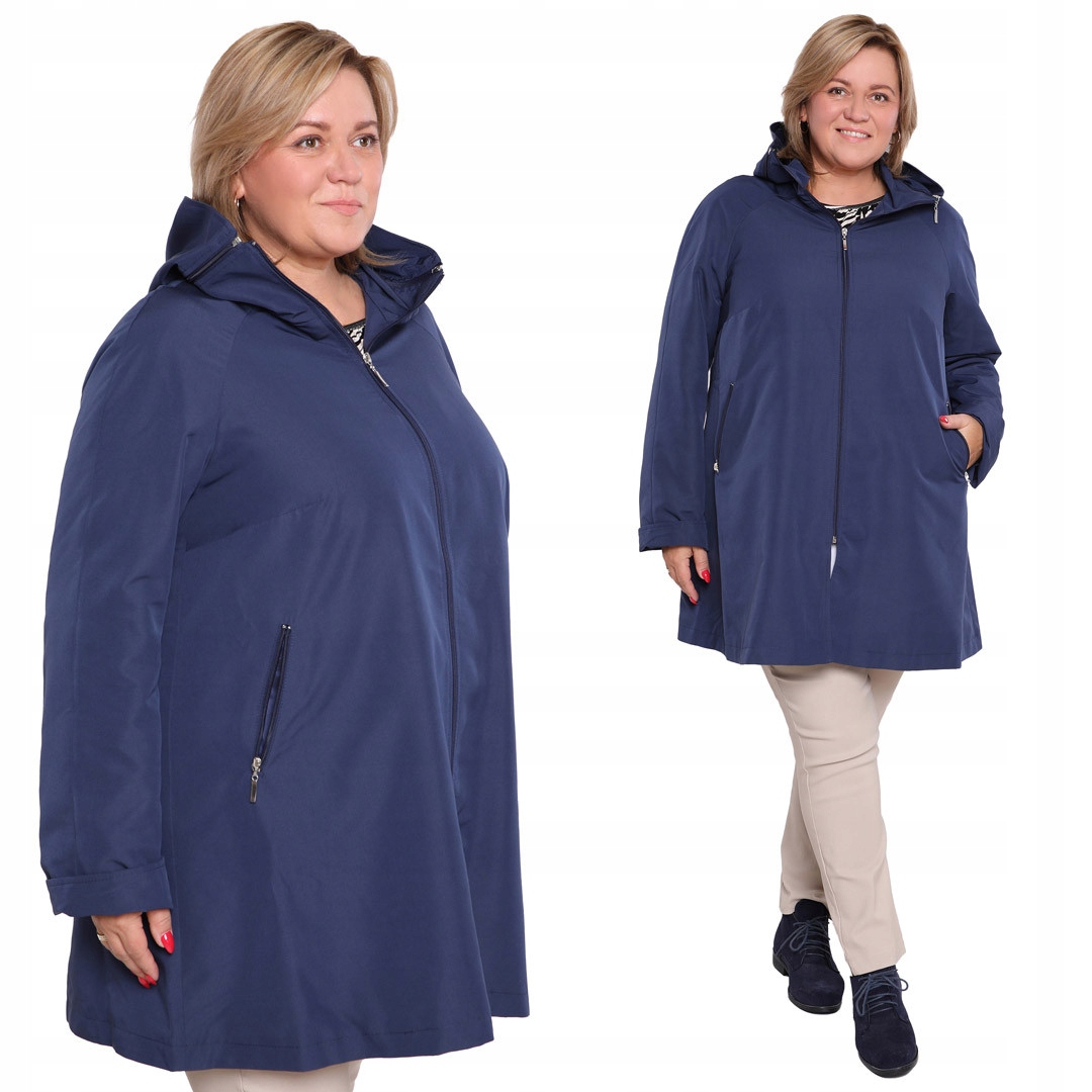 Tmavě modrá bunda s kapucí 50