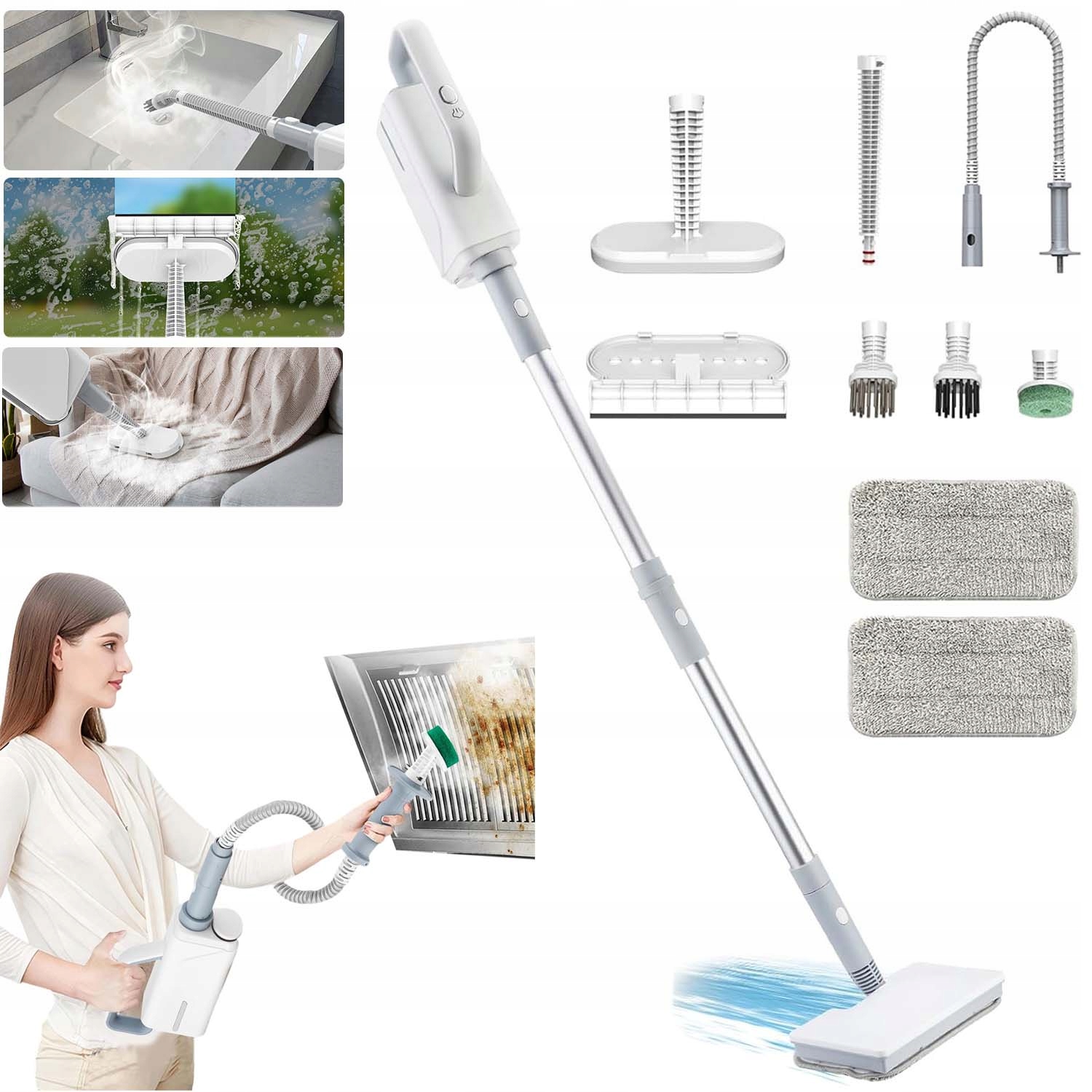 Elektrický Mop Power Clean 2 Režimy Páry, Multifunkční, Vše V Jednom