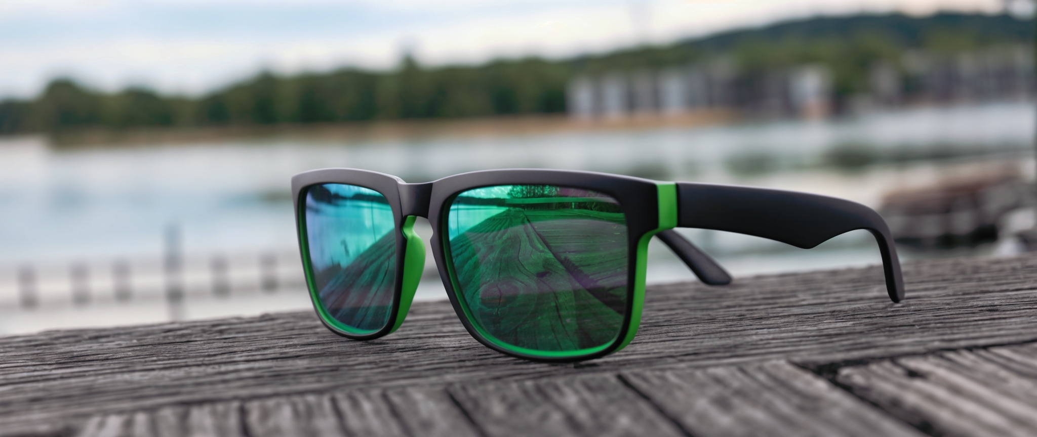 OKULARY PRZECIWSŁONECZNE Z FILTREM Lustrzanki Polaryzacyjne Zielone + Etui Typ ochrony filtr UV-400 kat. 3