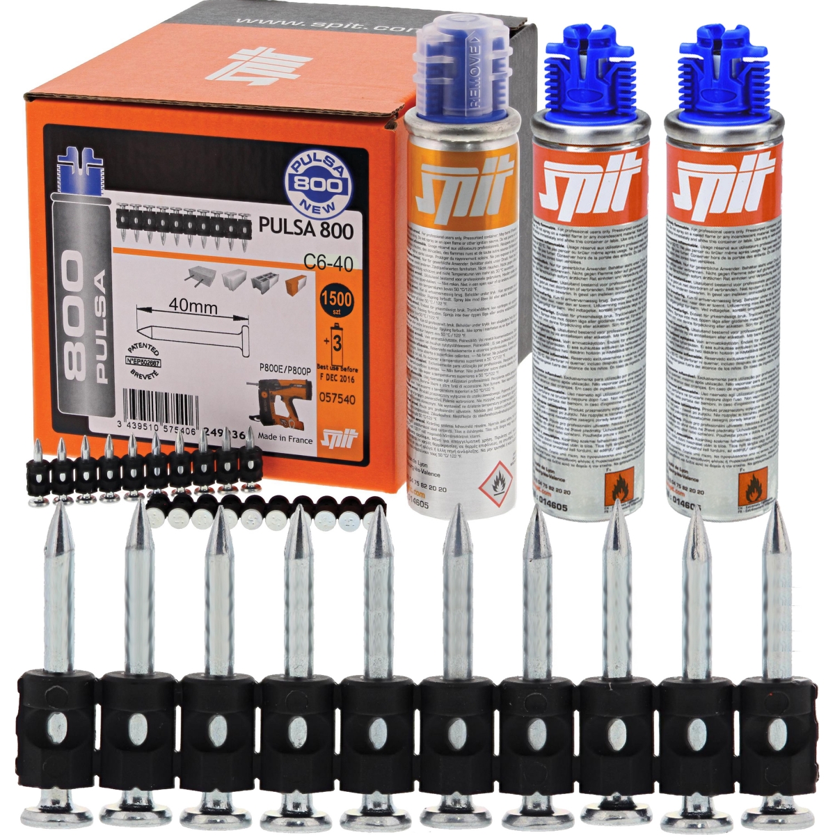 Hřebíky C6 40mm 1500ks+3xPlyn na betonu