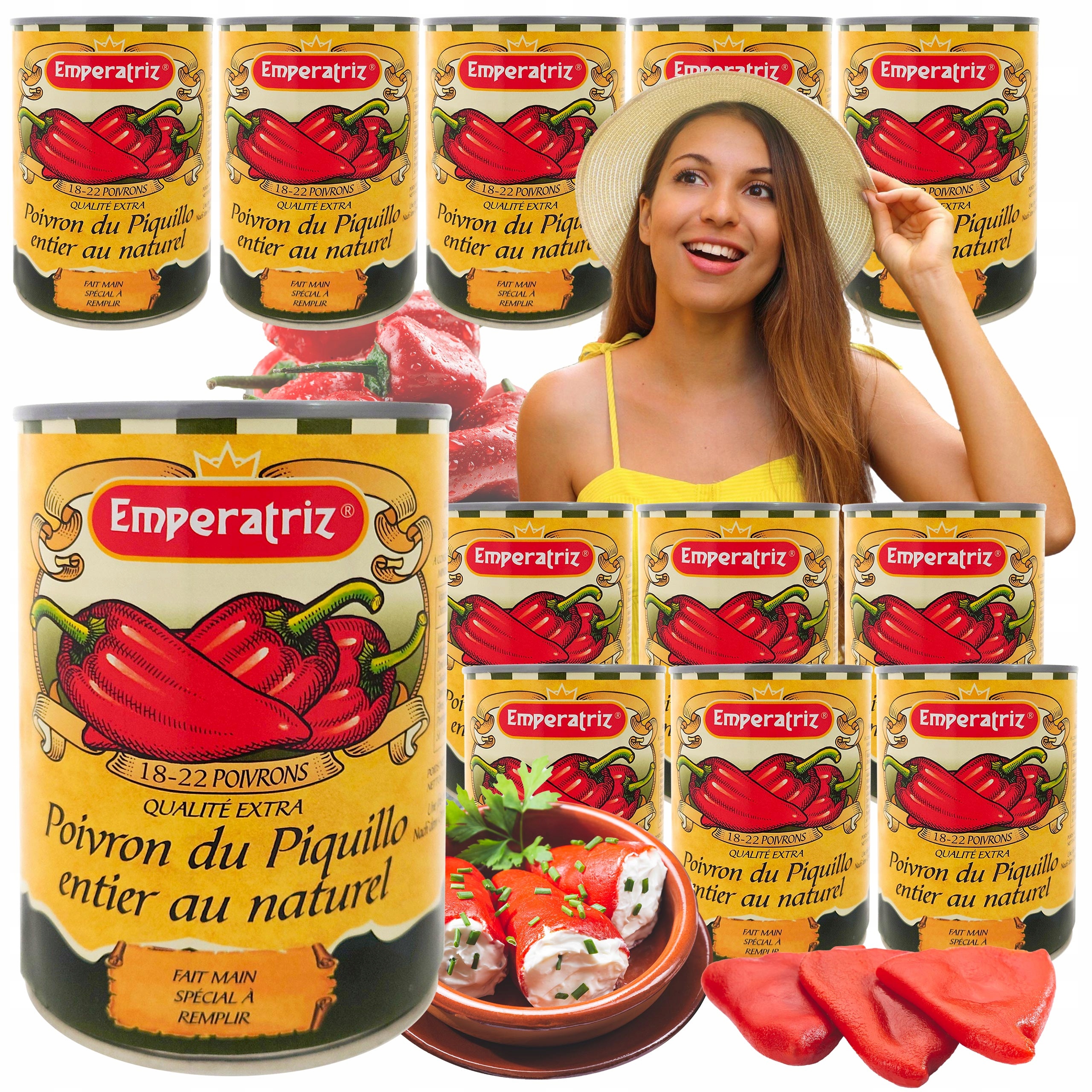 Levně Paprika Piquillo grilovaná celá ve vlastní šťávě 390 g