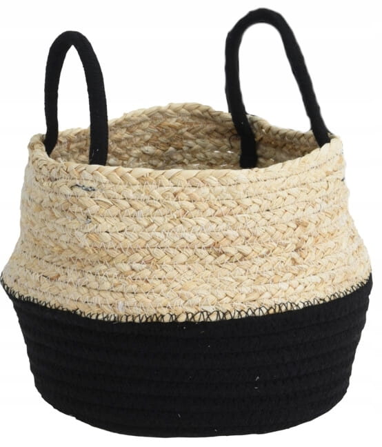

Kosz z trawy morskiej osłonka Scandi Boho 30 cm