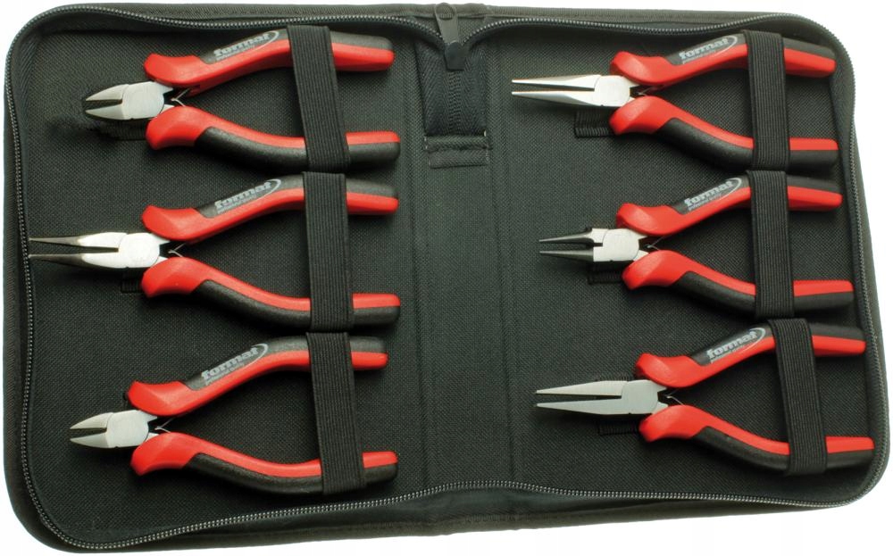 Sada kleští pro elektroniku V Pouzdru, 6-dílná Format