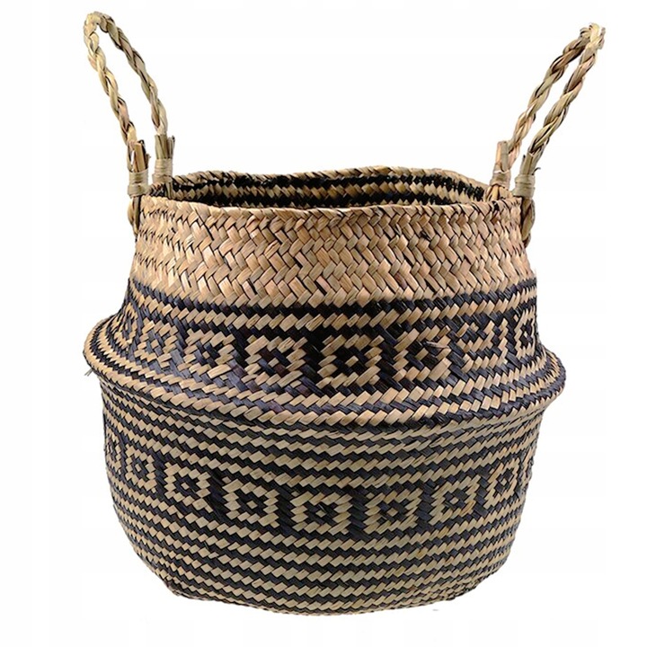 

Osłonka Na Donice Boho Pleciony Kosz Organizer