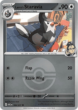 Ascended Heroes Ball Reverse 169/217 Larry's Staravia