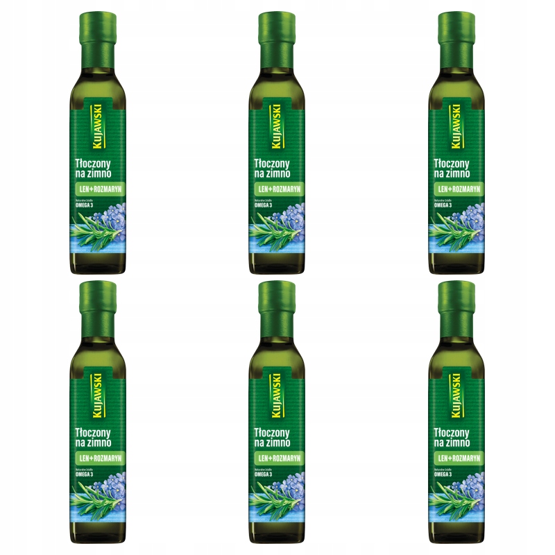 Kujawski lněný olej lisovaný za studena s rozmarýnem 250 ml X6