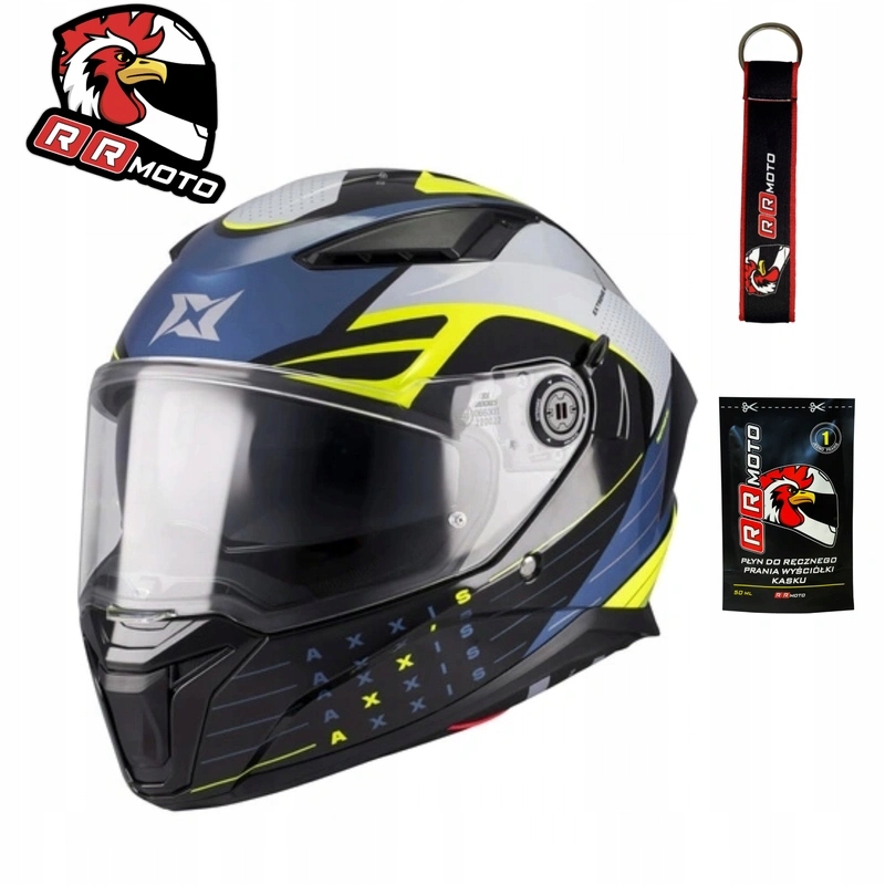 Helma Axxis Panther Sv Dimension B3 Gloss modrá žltá fluo Darčeky