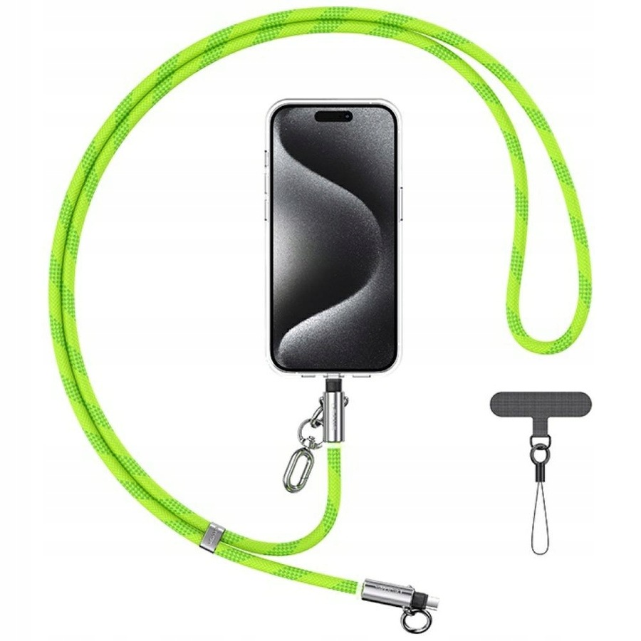 Smycz Usams SJ746 z kablem 30W Usb-c do Lightning 1.2m zielony