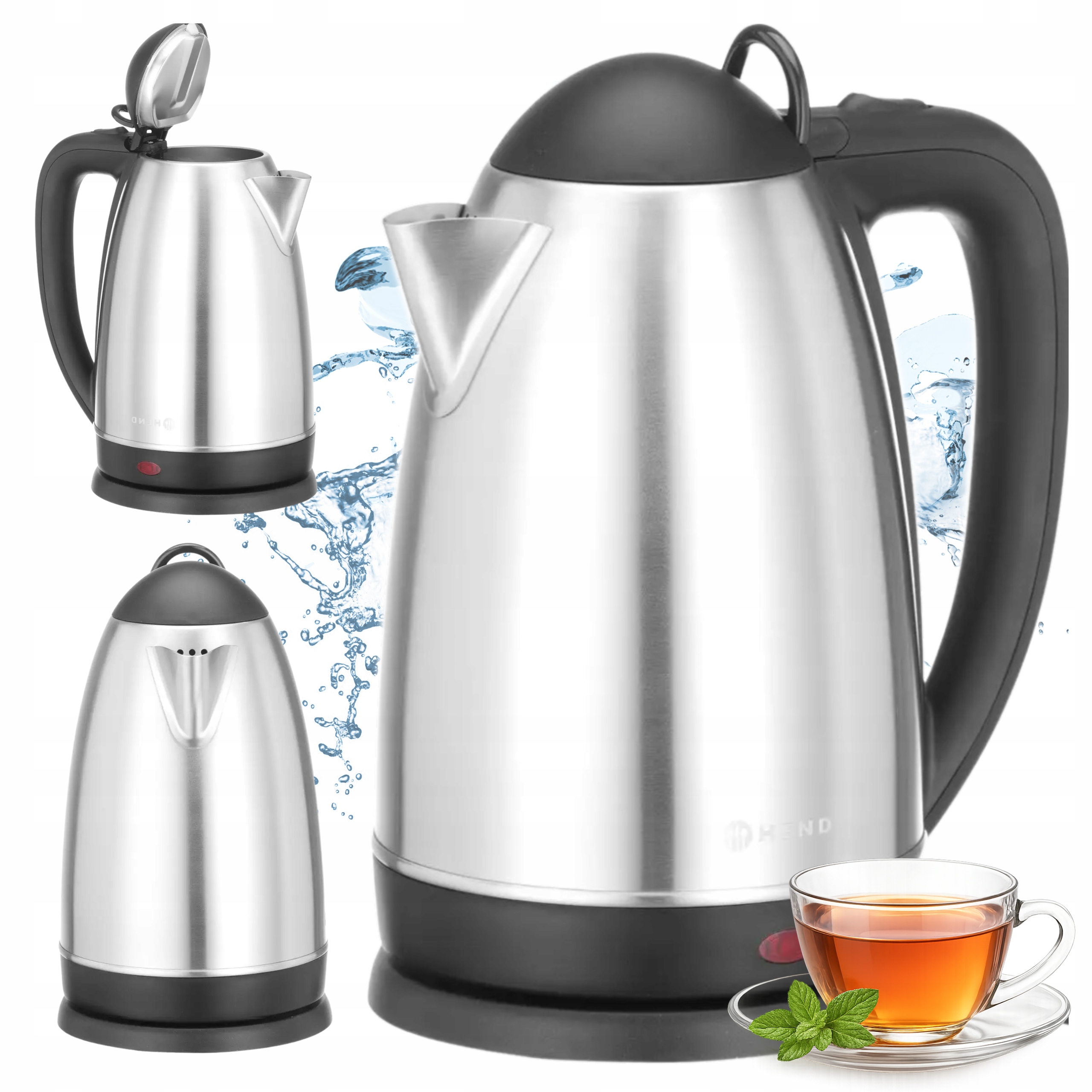 Czajnik Elektryczny Bezprzewodowy 2,5L 2150 W Srebrny Szary Stalowy Hendi