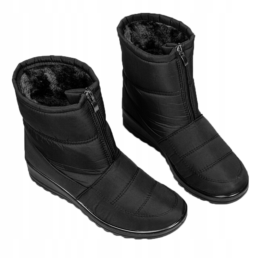BUTY NA ŚNIEG ZIMOWE OCIEPLANE CZARNE WYSOKIE 42 Długość wkładki 26 cm
