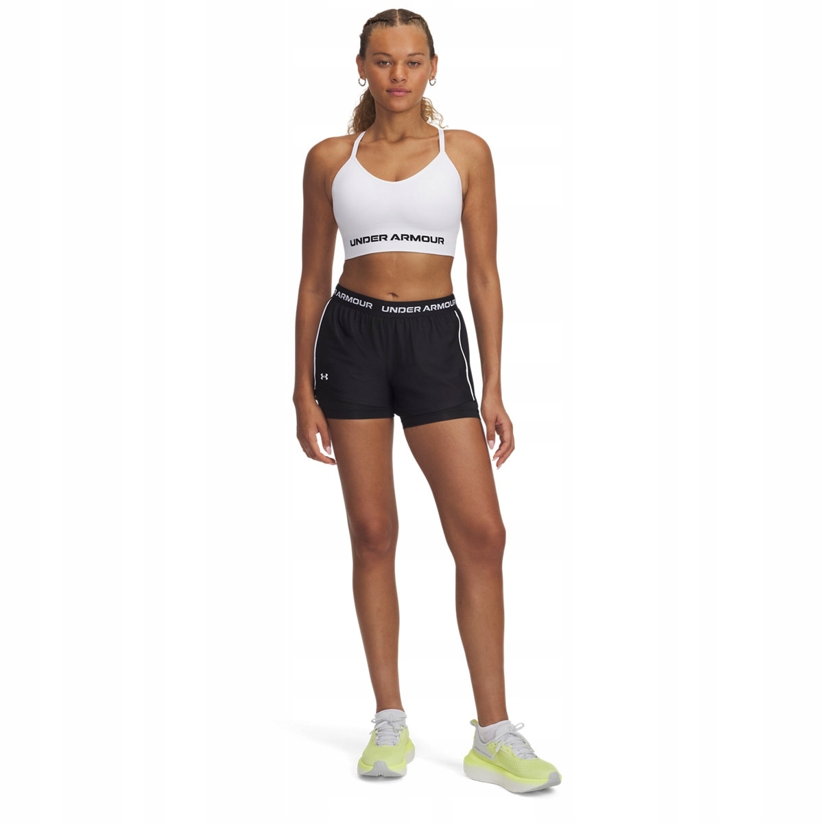 Damskie spodenki treningowe Under Armour Tech Play Up 2in1 Shorts czarne S
